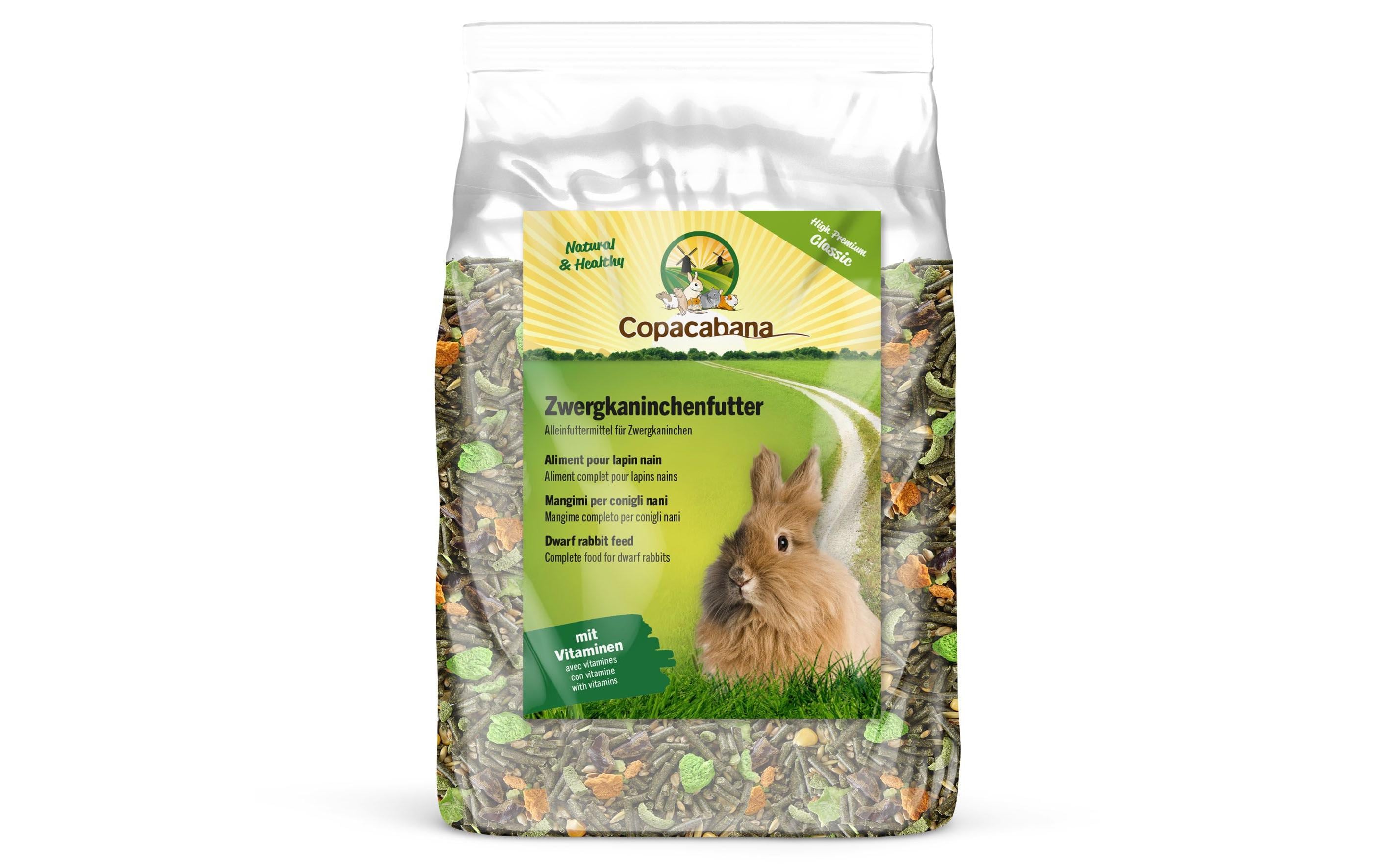 Copacabana Hauptfutter Zwergkaninchenfutter Classic, 5 kg Copacabana Hauptfutter Zwergkaninchenfutter Classic, 5 kg