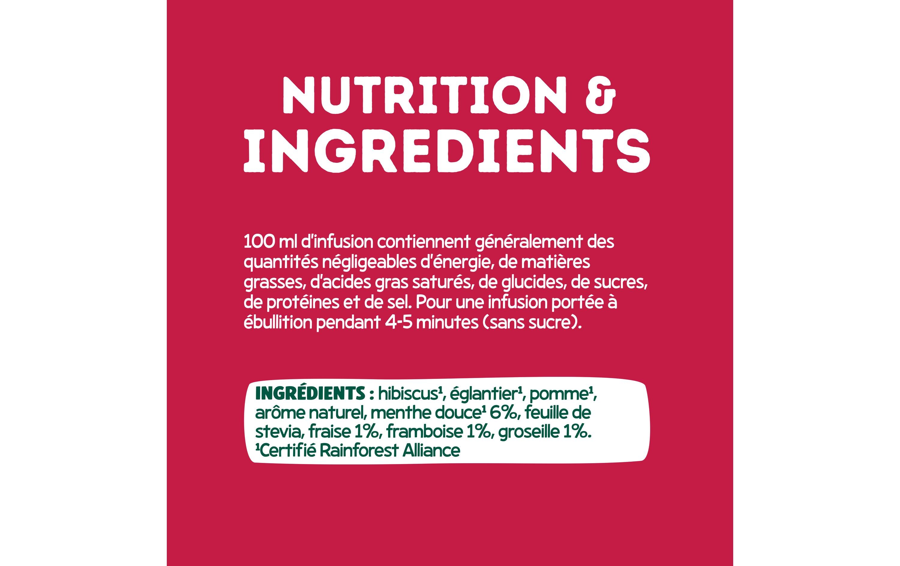 Eléphant Teebeutel Infusion Fruit Rouges 20 Stück