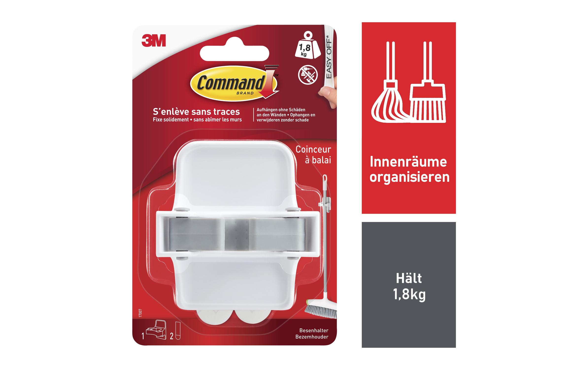 Command Klebehaken Besenhalter 1.8 kg, Weiss