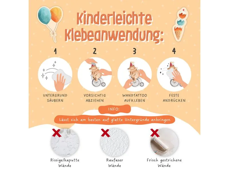 Papierdrachen Wandtattoo-Set Zirkus Papierdrachen Wandtattoo-Set Zirkus
