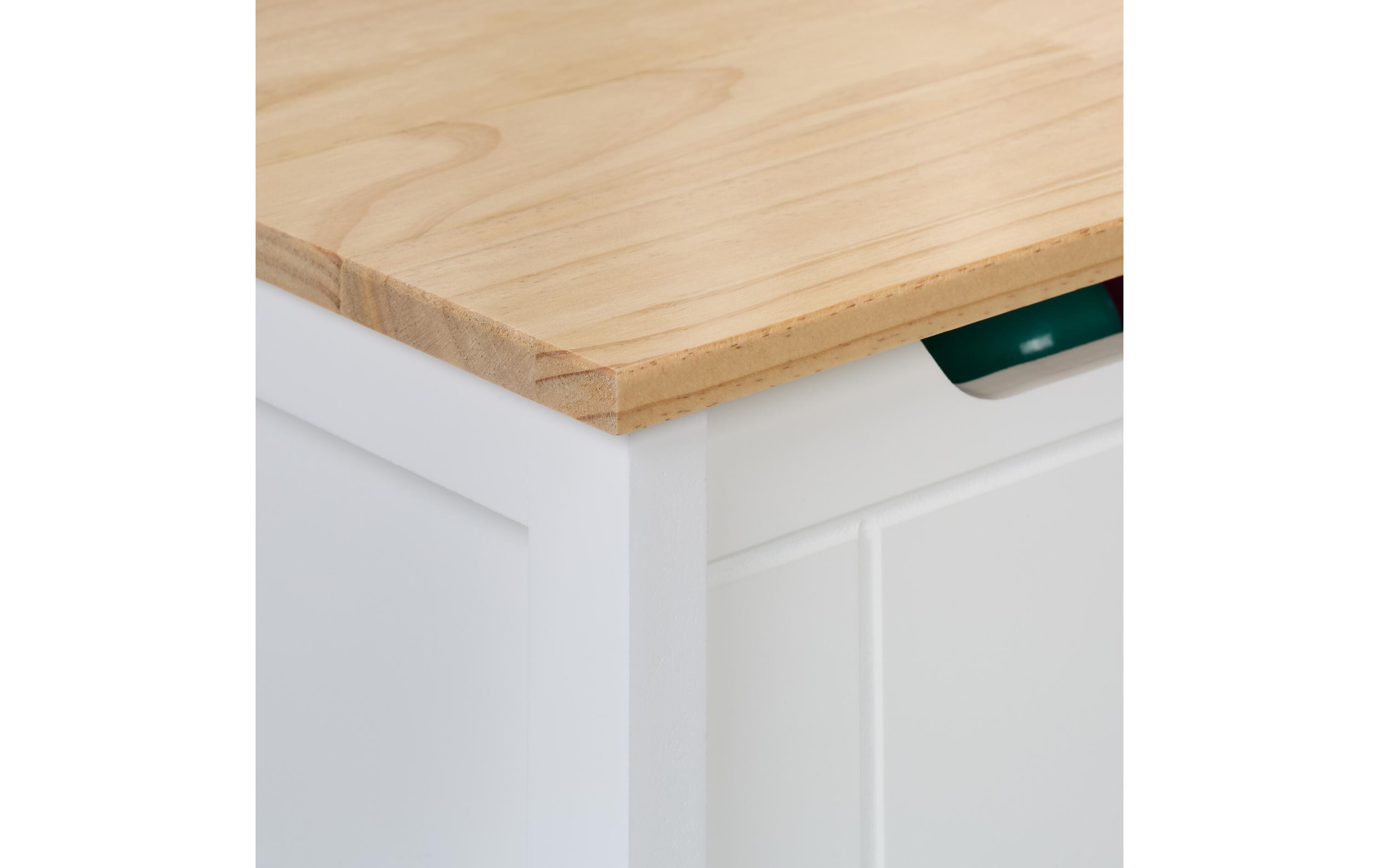 relaxdays Kindersitzbank Hellbraun; Weiss