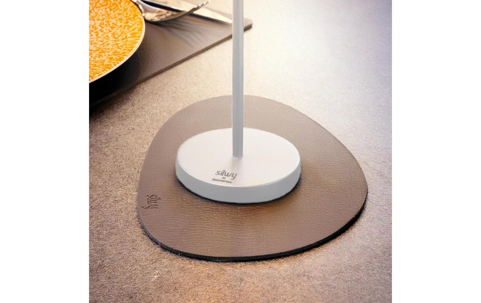 Silwy Tischleuchte Magnet-Leuchte Monaco Weiss inkl. Platzset