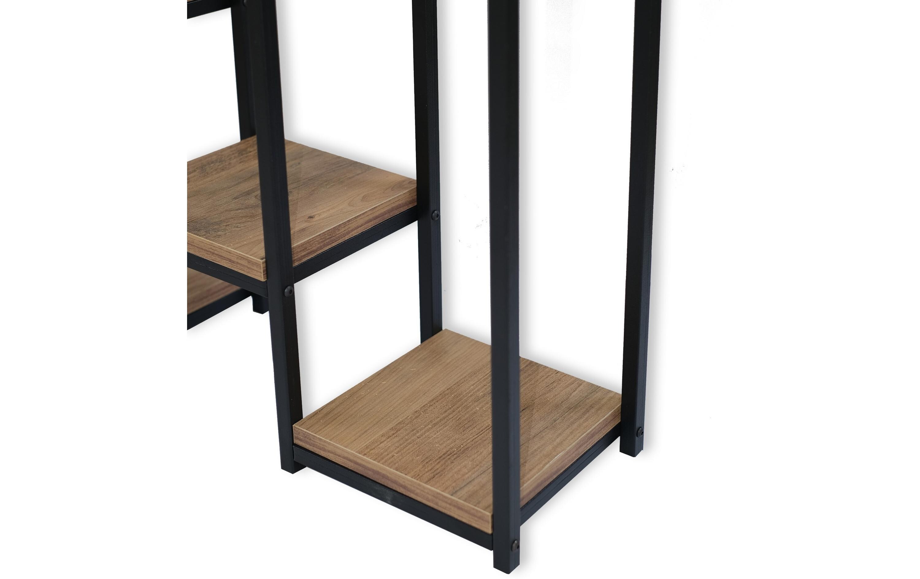 Woody Fashion Pflanzenständer Rosa 77 cm, Schwarz/Braun