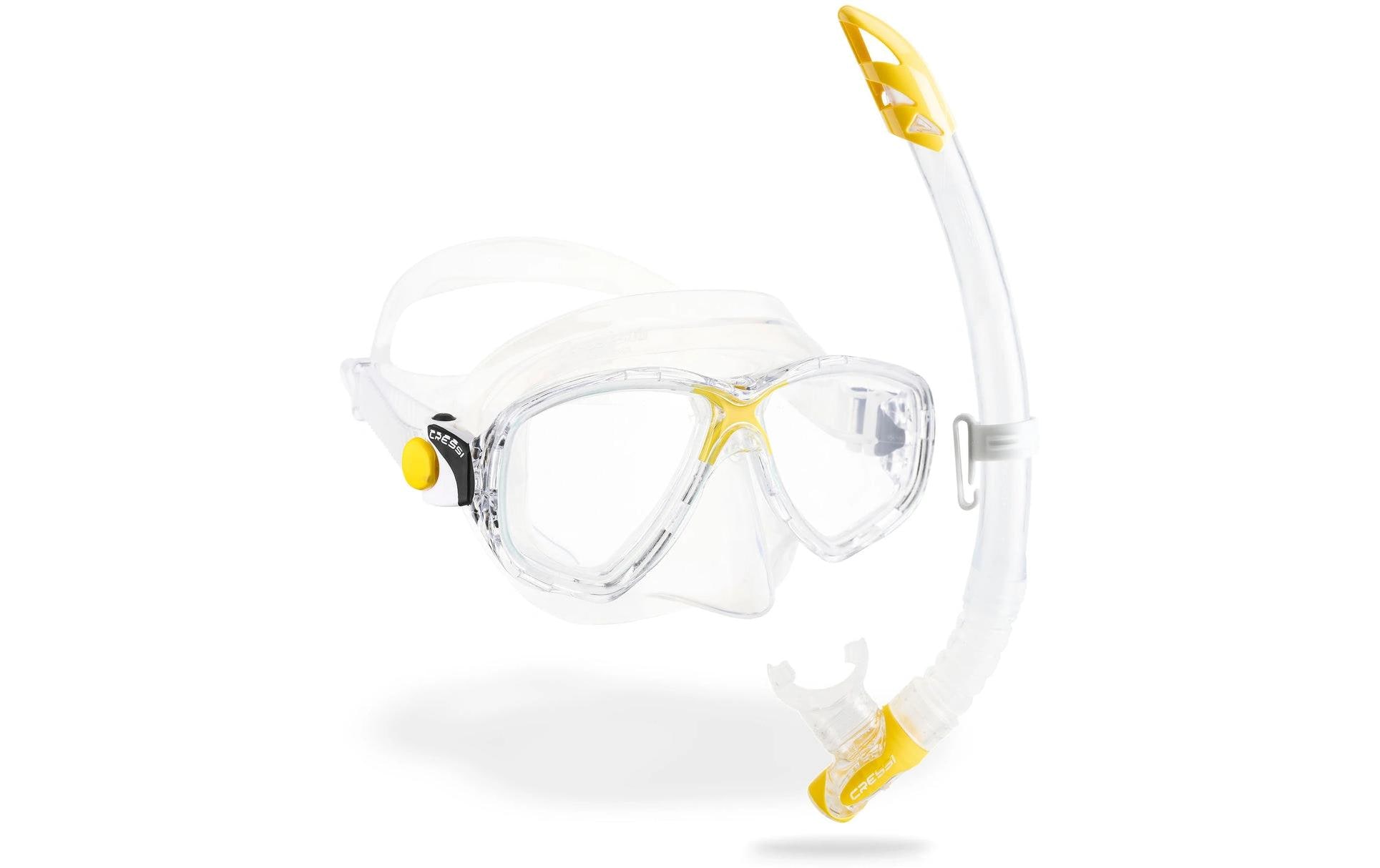 CRESSI Marea + Gamma Schnorchel Combo Clear/Yellow