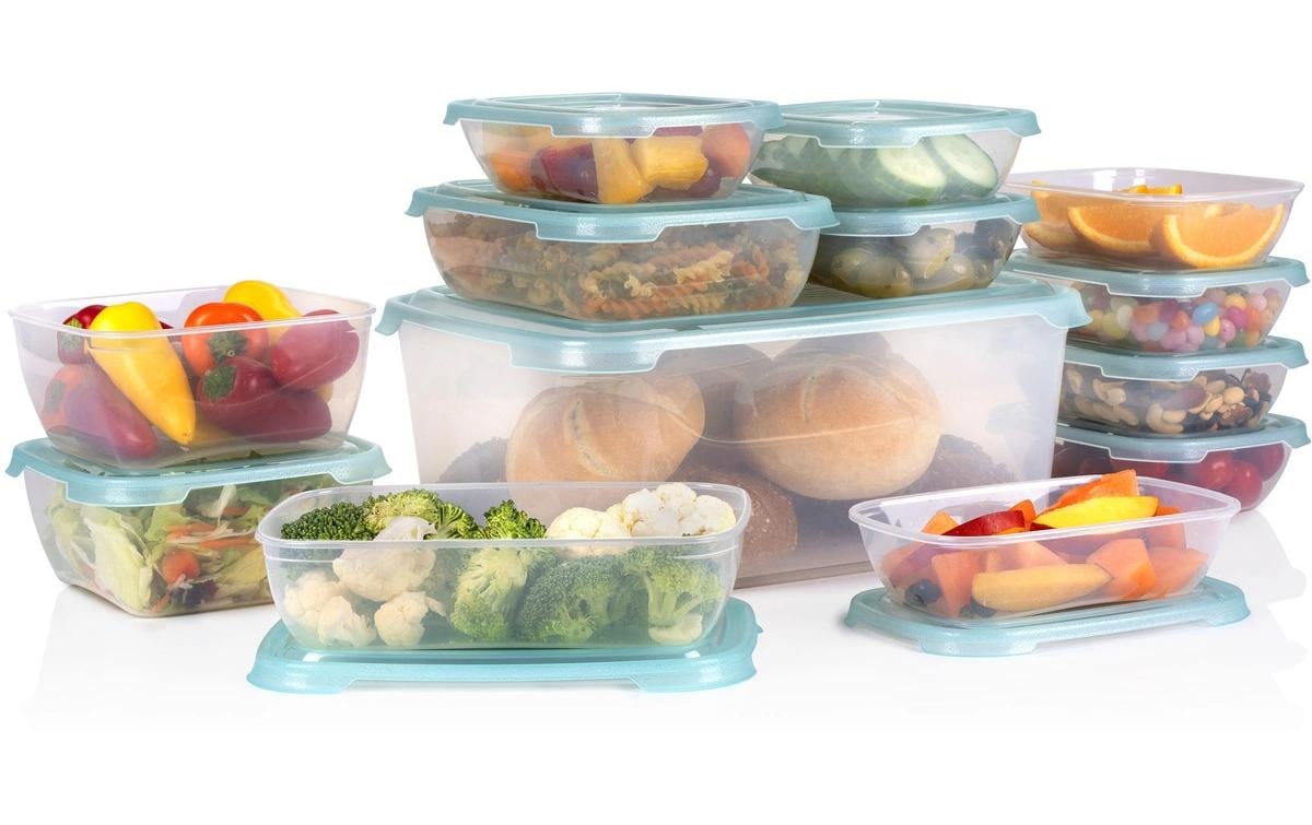 alpina Vorratsboxen Set 13-teilig 6.8 l, Blau/Transparent