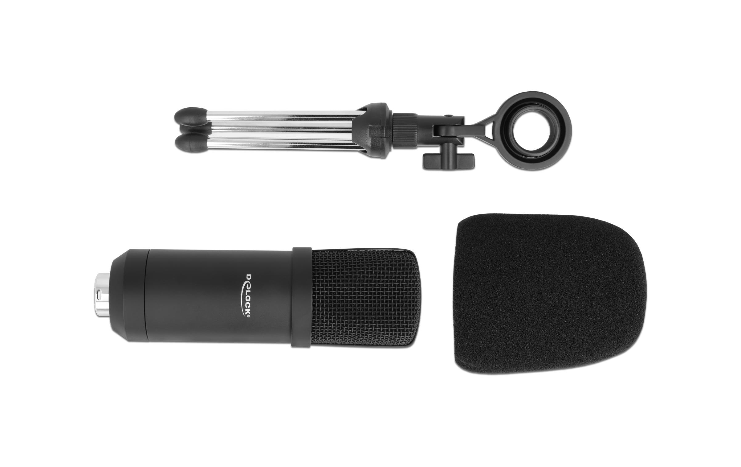Delock Mikrofon für Podcasting mit XLR Anschluss/3.5mm Klinke