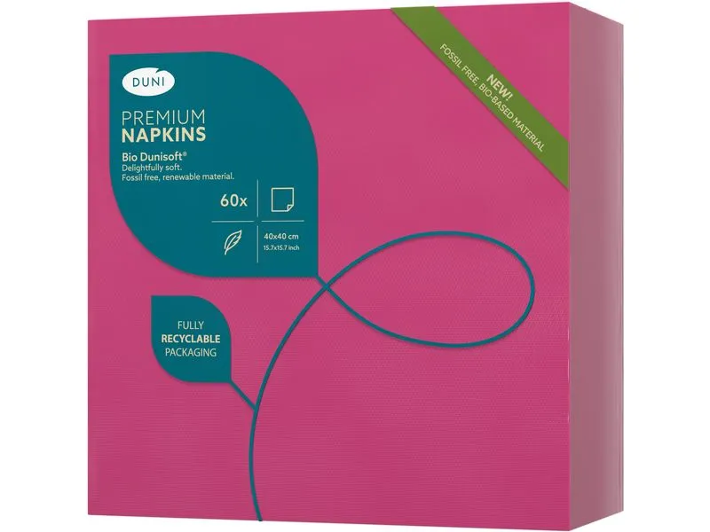 Duni Papierservietten 40 cm x 40 cm, 60 Stück, Fuchsia Duni Papierservietten 40 cm x 40 cm, 60 Stück, Fuchsia