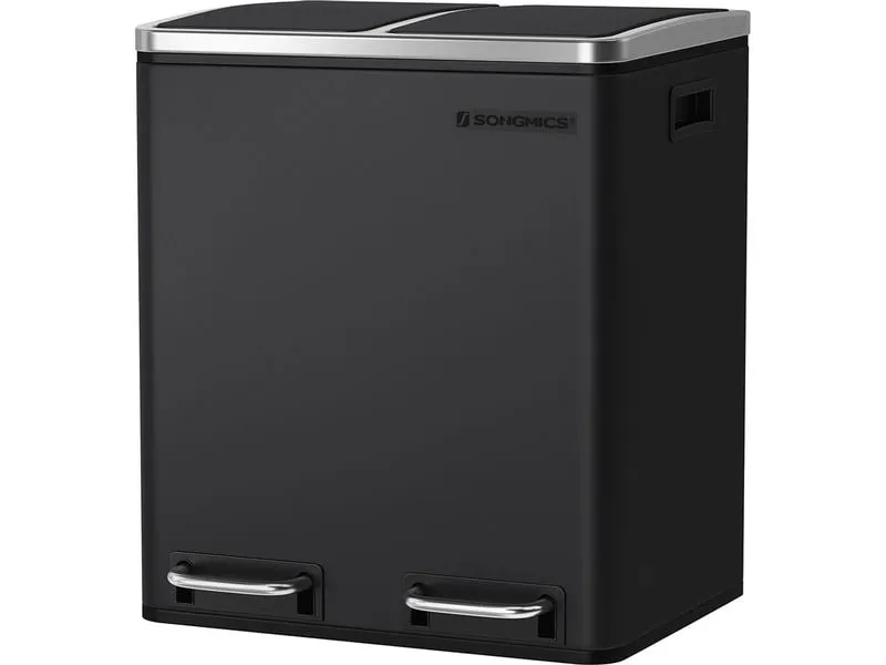 Songmics Abfalleimer 30 l, Schwarz Songmics Abfalleimer 30 l, Schwarz