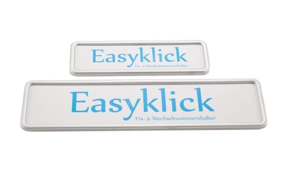EASYKLICK Kennzeichenhalterset lang, Silber EASYKLICK Kennzeichenhalterset lang, Silber