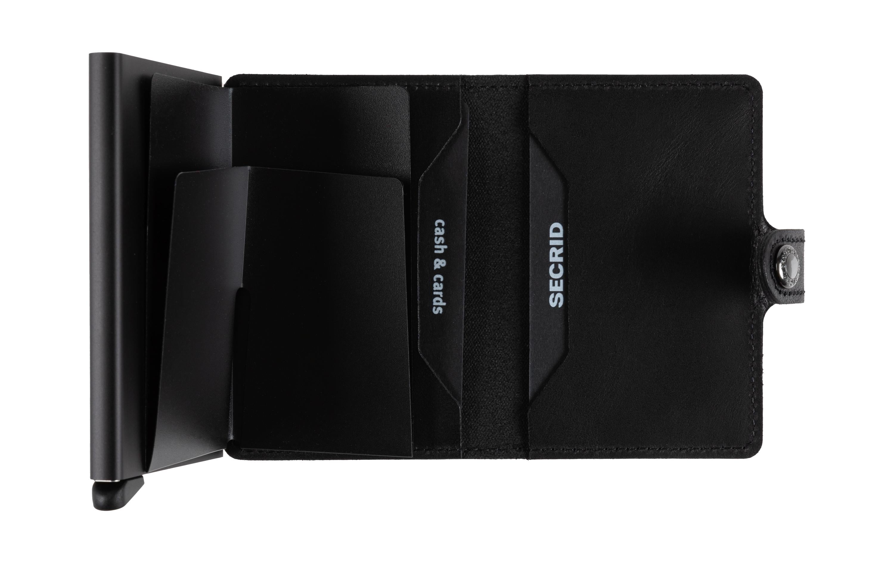 SECRID Portemonnaie Miniwallet Vintage Schwarz