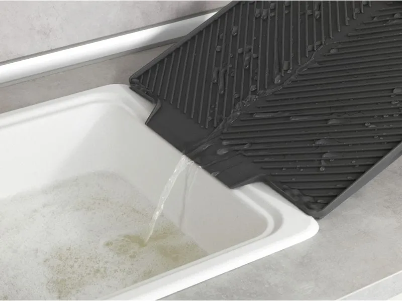Wenko Abtropfmatte Nelia Maxi 34 x 3 x 40 cm, Grau Wenko Abtropfmatte Nelia Maxi 34 x 3 x 40 cm, Grau
