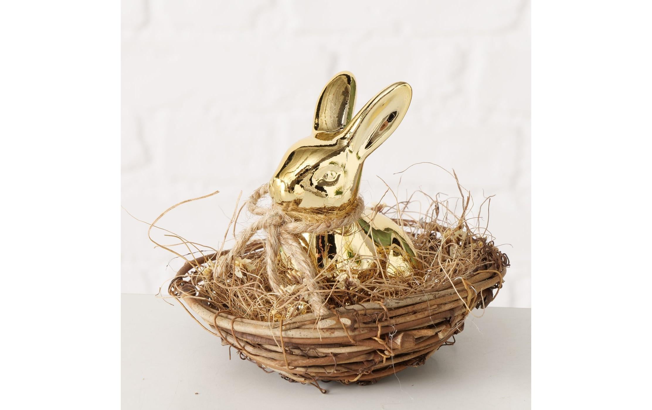 Boltze Aufsteller Hase Goldina, Gold