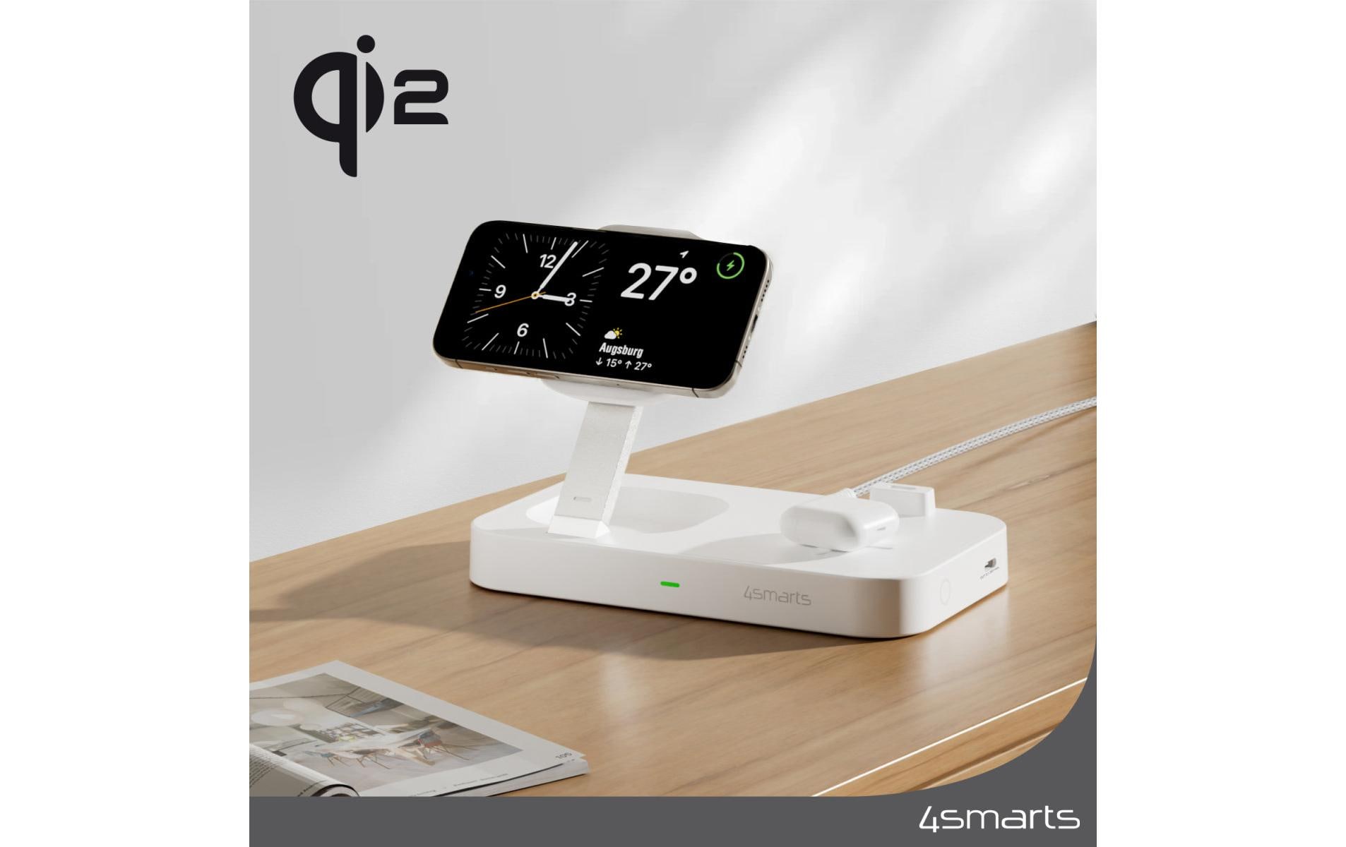 4smarts Wireless Charger Qi2 Weiss 4smarts Wireless Charger Qi2 Weiss