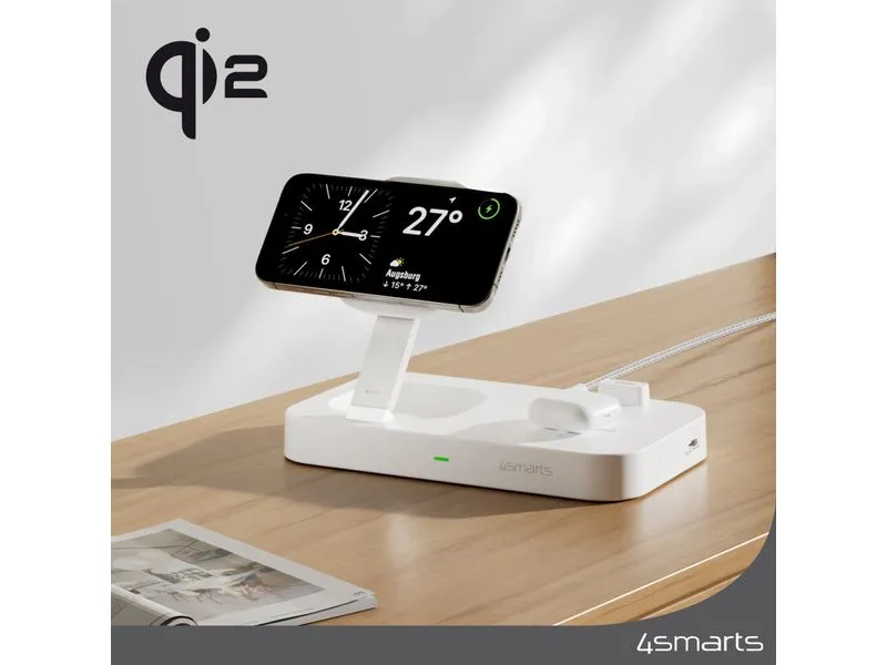 4smarts Wireless Charger Qi2 Weiss 4smarts Wireless Charger Qi2 Weiss