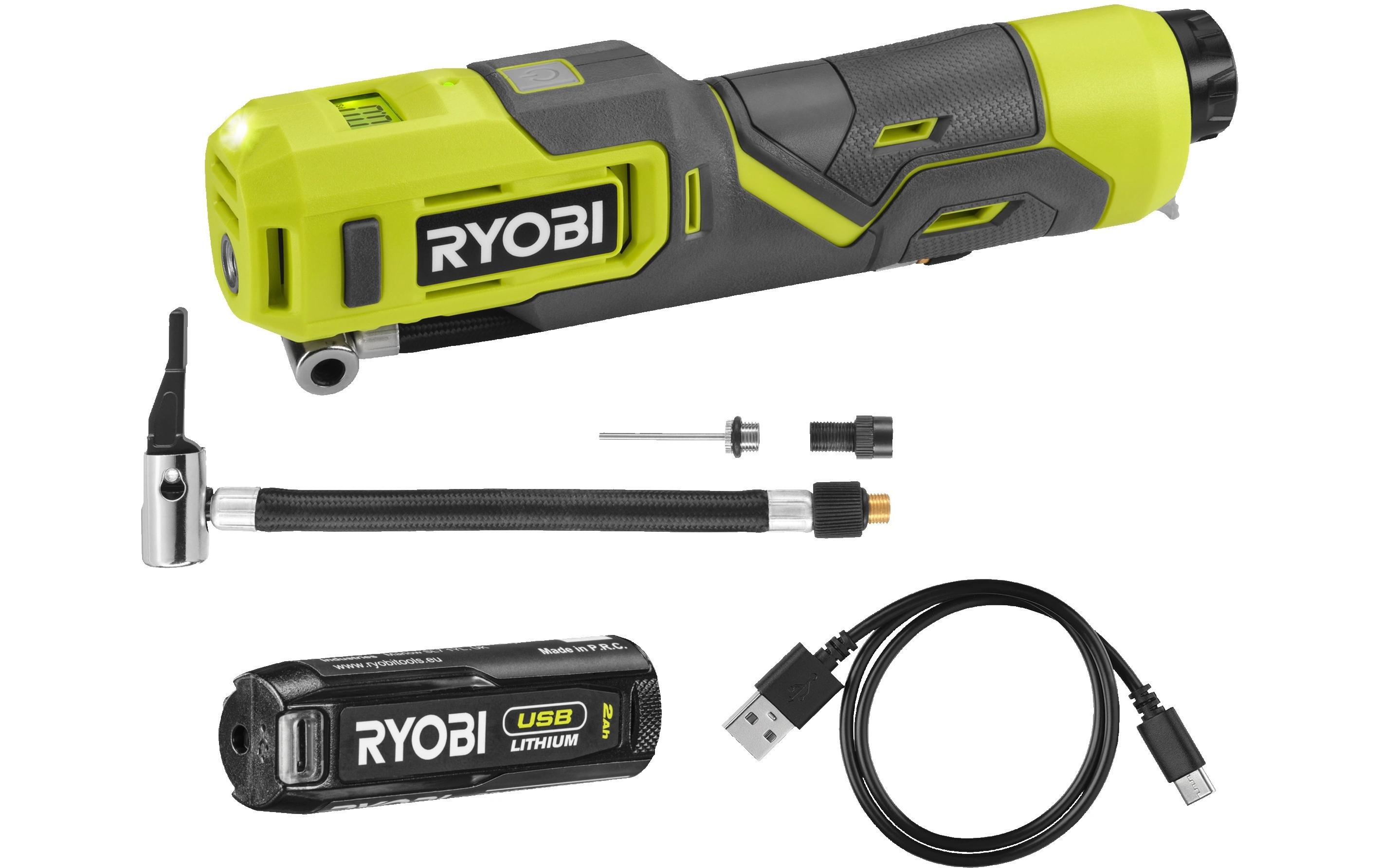 Ryobi Werkstatt Akku-Kompressor Mini 4 V USB RI4-120G