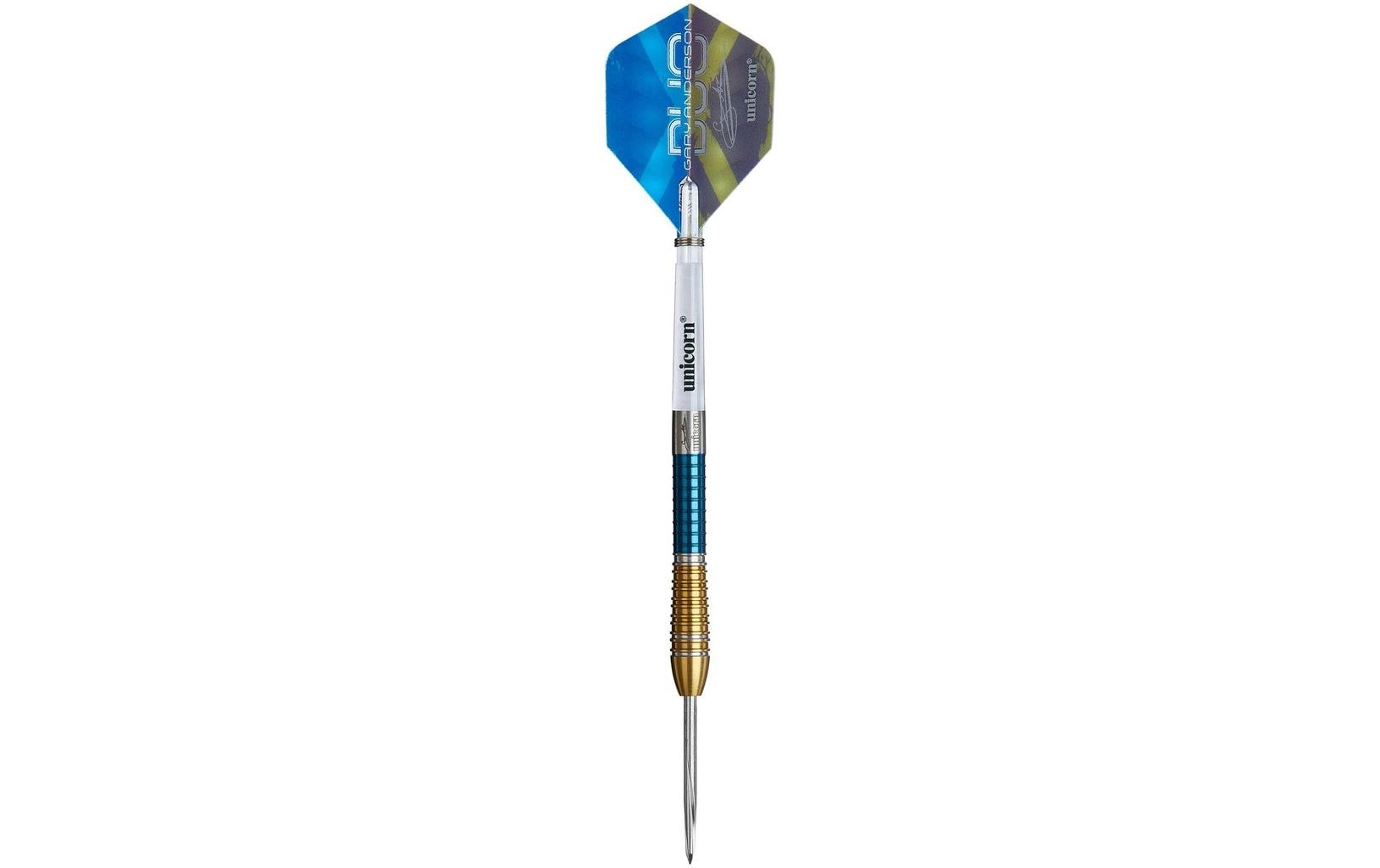 Unicorn Dartpfeile Gary Anderson 6 Duo 21G 3er-Pack, Gold/Blau