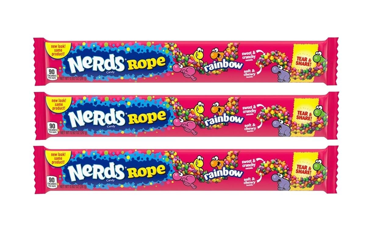 Wonka Nerds Rope Rainbow 3x 26 g