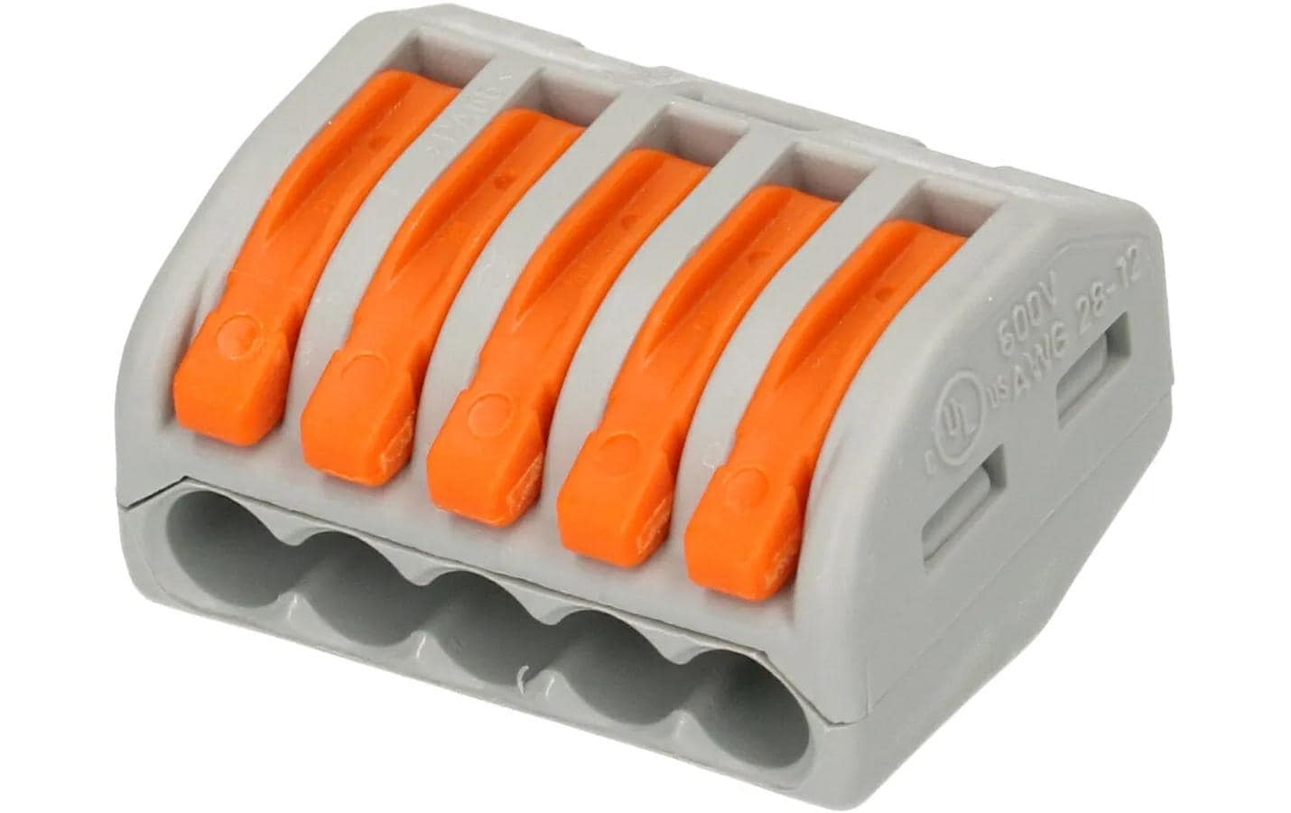 WAGO Verbindungsklemme Wago Klemme 5L 5-fach, 4 Stück WAGO Verbindungsklemme Wago Klemme 5L 5-fach, 4 Stück