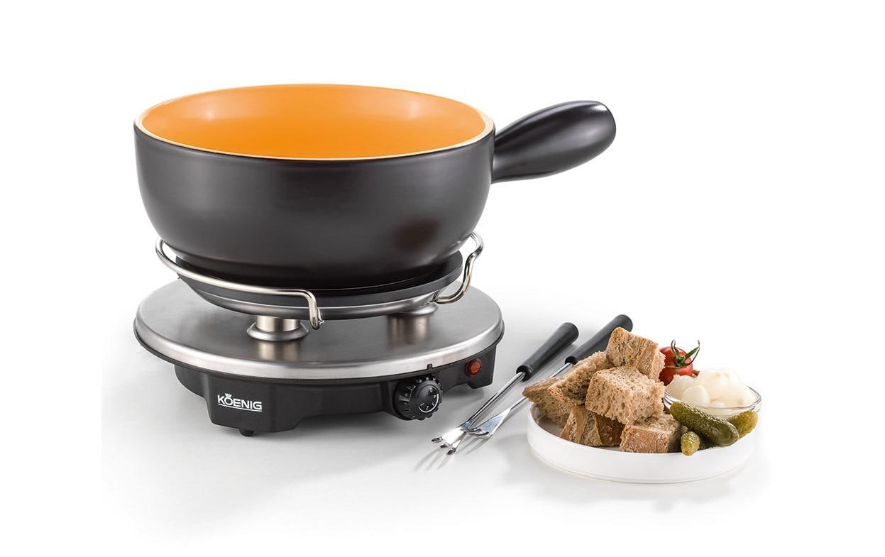 Koenig Käsefondue-Set B02179 8 Teile, Anthrazit/Gold Koenig Käsefondue-Set B02179 8 Teile, Anthrazit/Gold