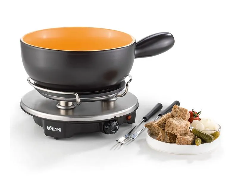 Koenig Käsefondue-Set B02179 8 Teile, Anthrazit/Gold Koenig Käsefondue-Set B02179 8 Teile, Anthrazit/Gold