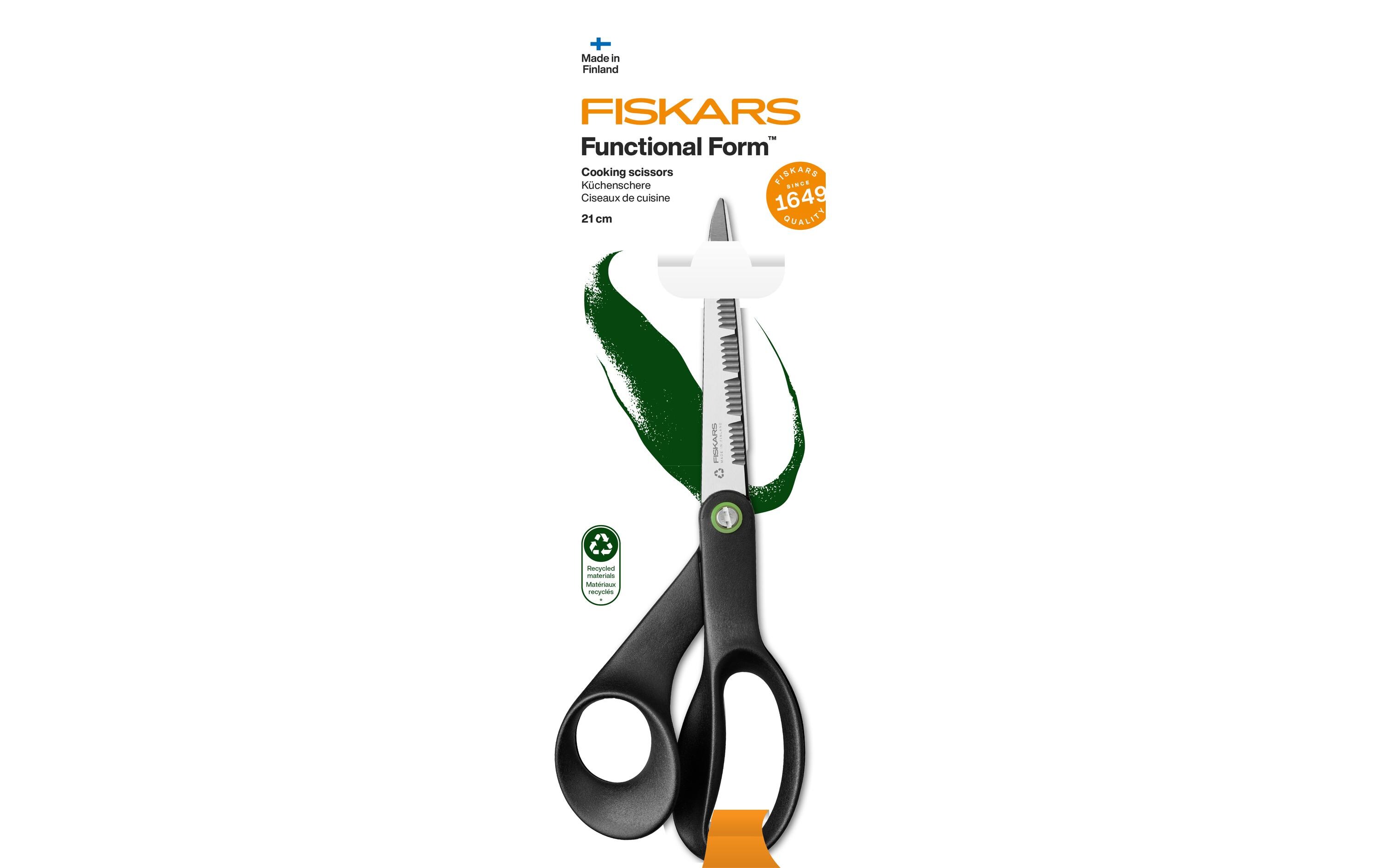 Fiskars Schere FF Küche 21 cm, rostfreier Stahl, Rechtshänder