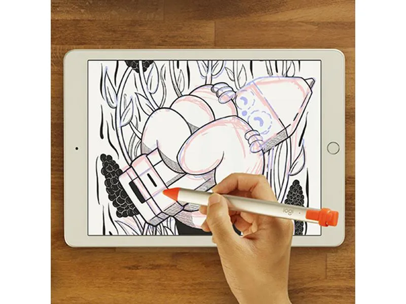 Logitech Eingabestift Crayon Grau/Orange Logitech Eingabestift Crayon Grau/Orange