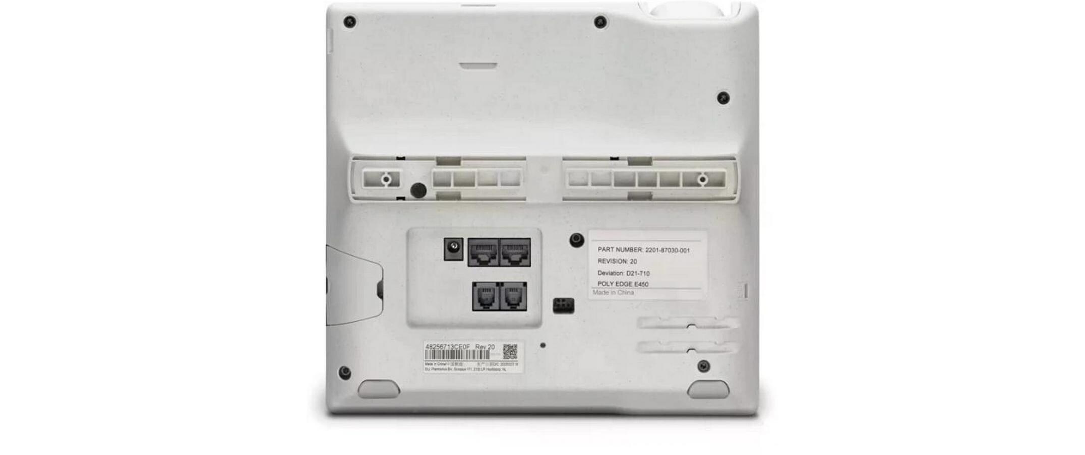 Poly Tischtelefon Edge E450 Grau/Schwarz/Weiss