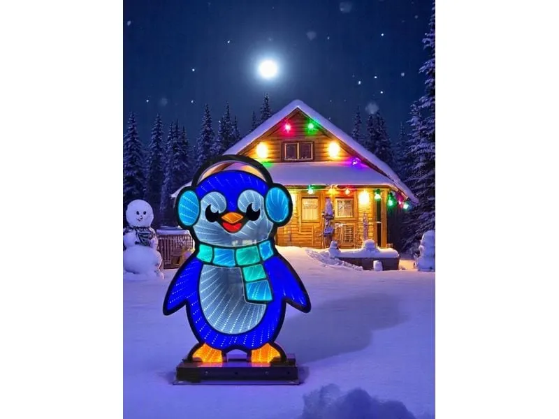 Dameco LED Figur Pinguinmit Infinity Effekt Outdoor Dameco LED Figur Pinguinmit Infinity Effekt Outdoor