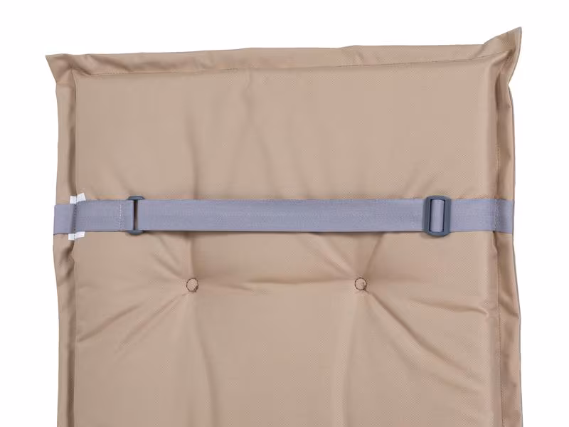 COCON Stuhlauflage Hochlehner Outdoor 118 x 50 cm, Beige, 2er-Set