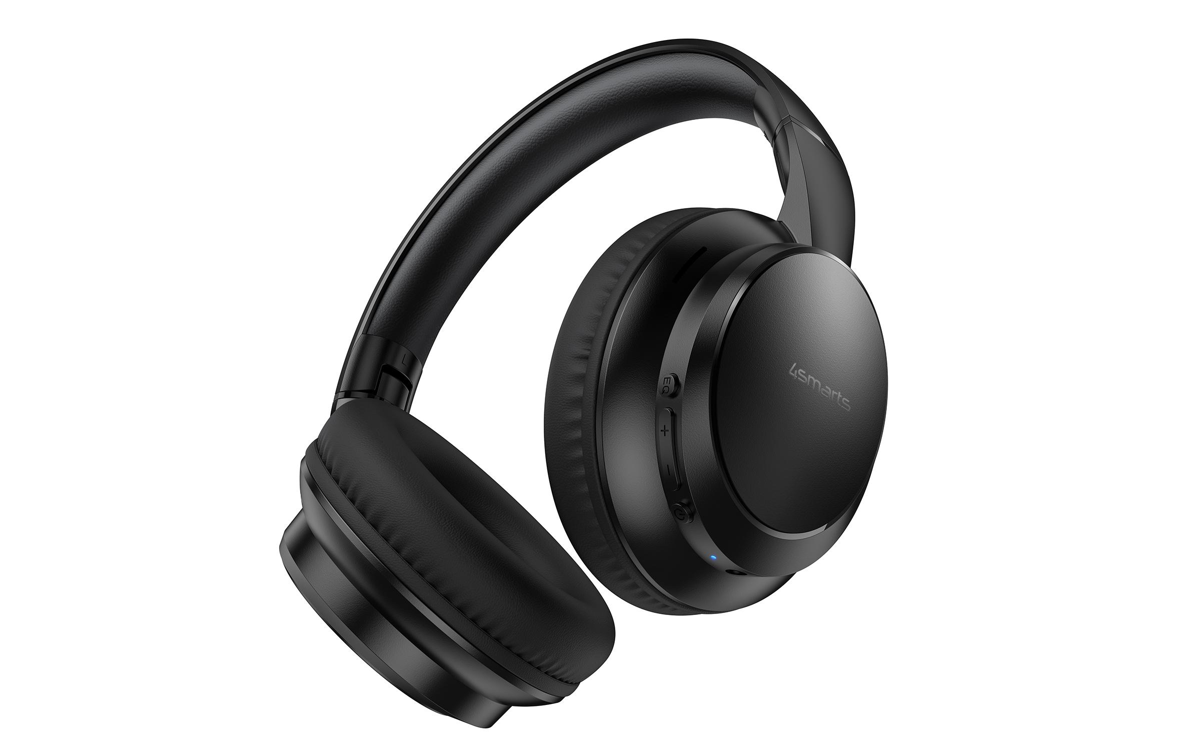 4smarts Over-Ear-Kopfhörer SkyBuds Wave Schwarz 4smarts Over-Ear-Kopfhörer SkyBuds Wave Schwarz