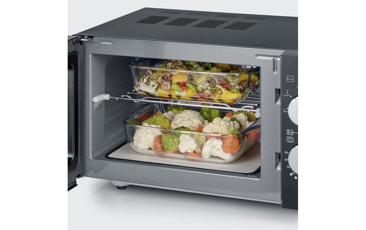 Severin Mikrowelle mit Grill MW 7762 Schwarz/Silber Severin Mikrowelle mit Grill MW 7762 Schwarz/Silber