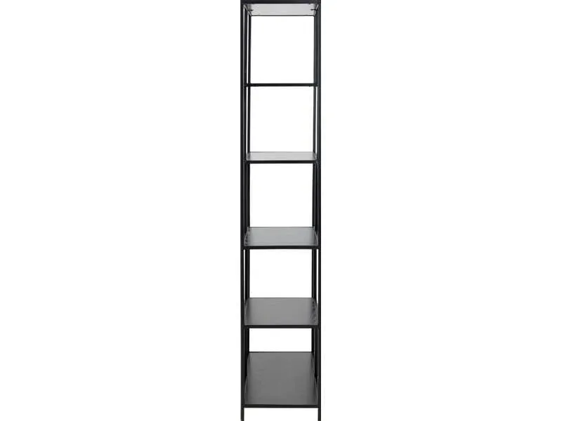 AC Design Regal Seaford 77 x 35 x 185 cm, Schwarz
