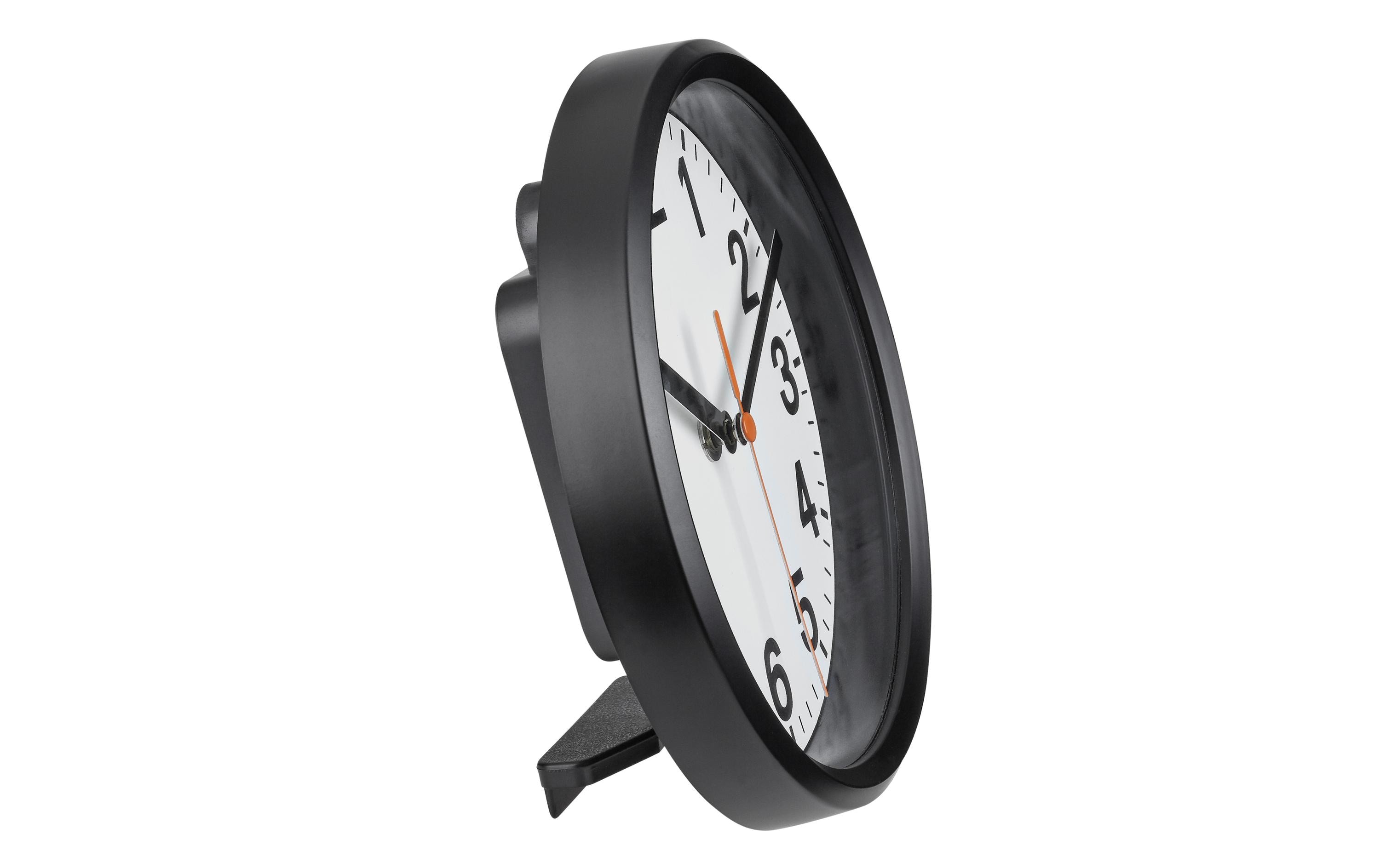 TFA Dostmann Funk-Wanduhr Analog Schwarz