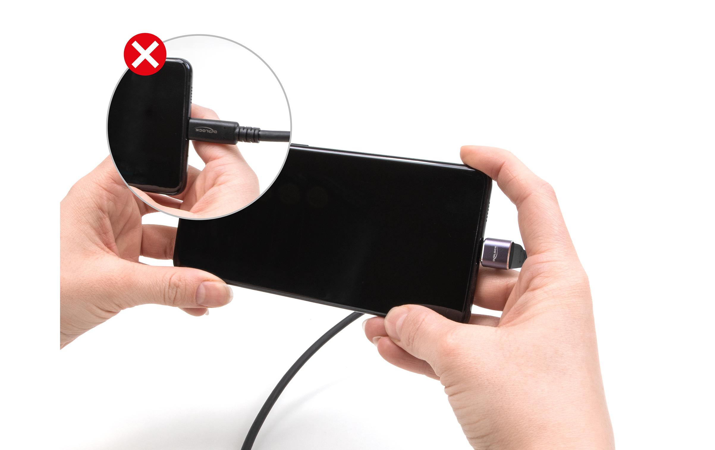 Delock Adapter 40 Gbps, 8K 60 Hz, PD3.0 USB Type-C - USB Type-C