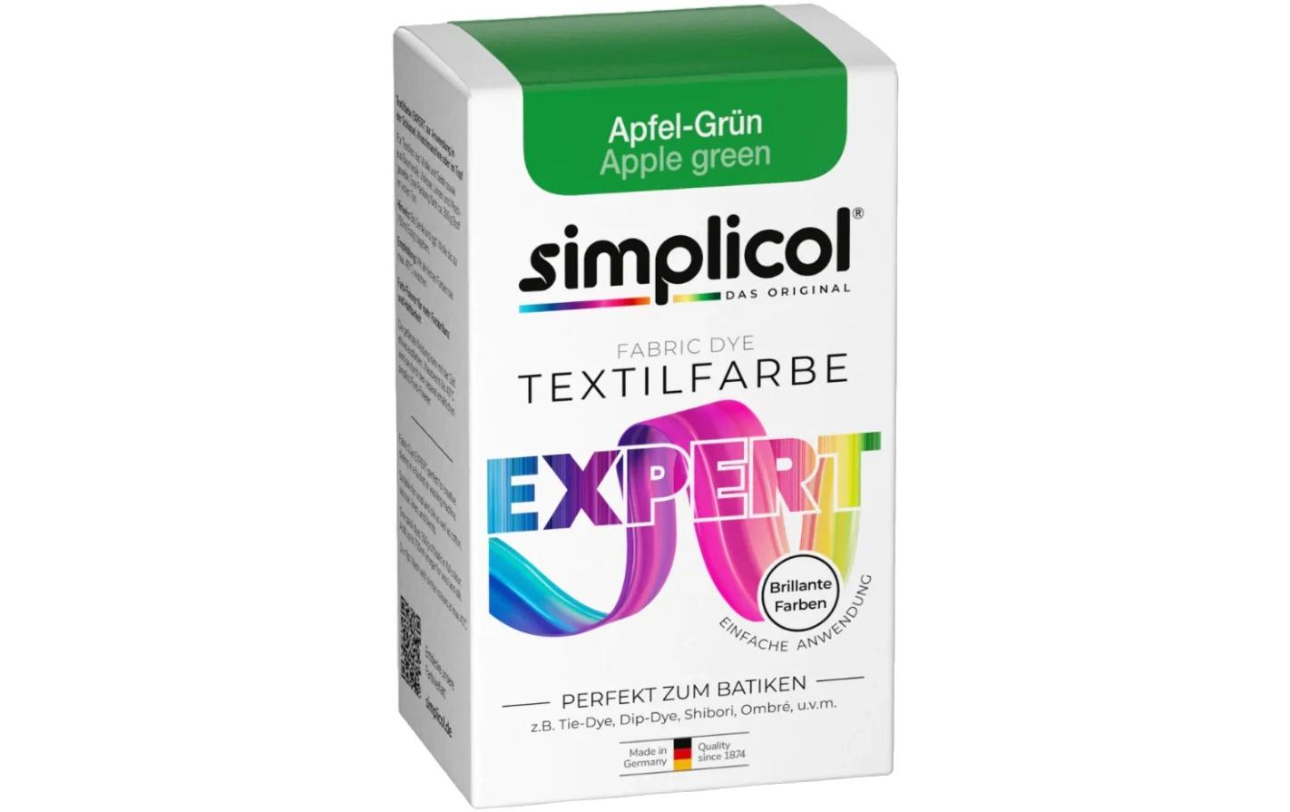 Simplicol Textilfarbe Expert Apfelgrün, 150 g