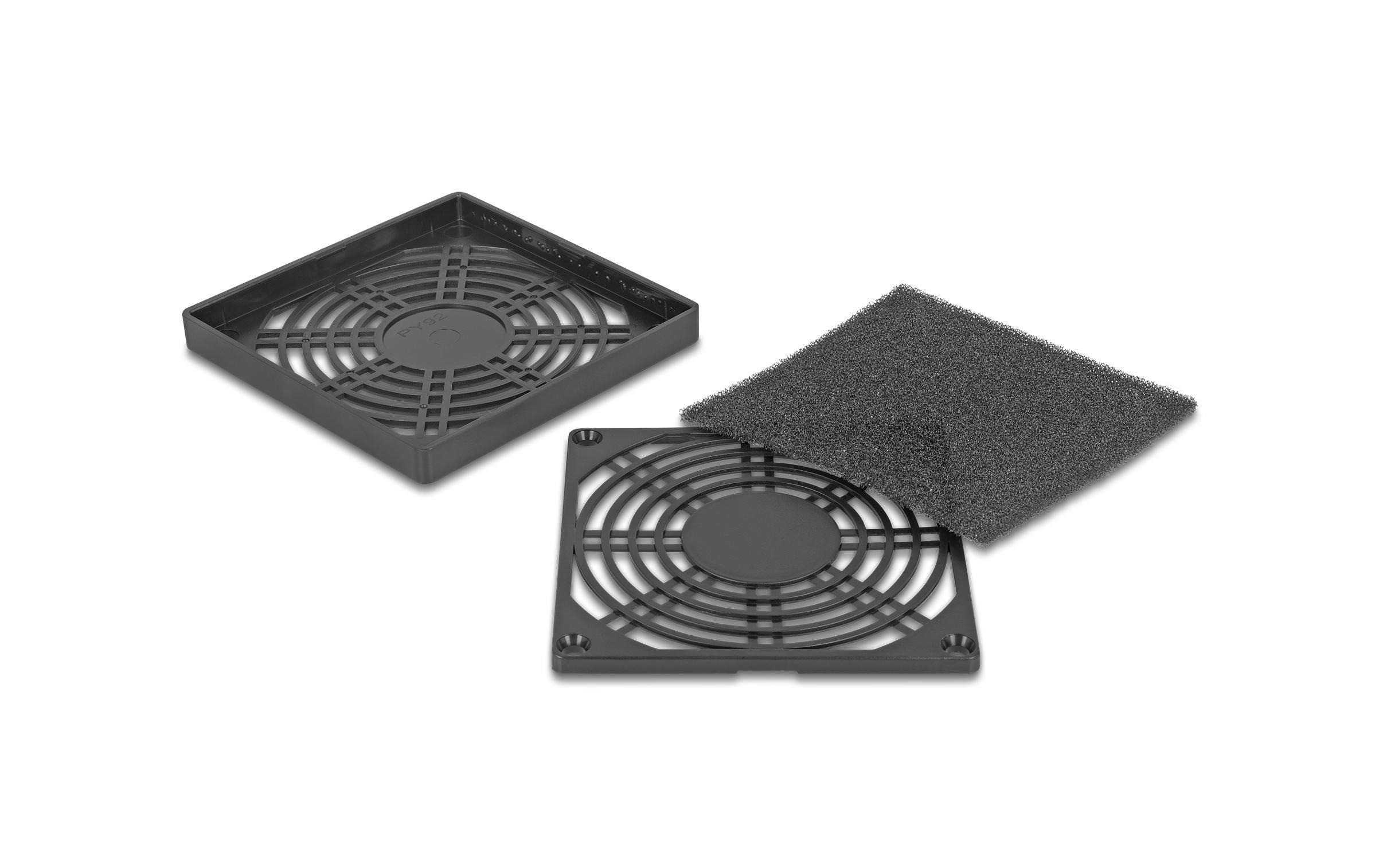Delock Lüftergitter mit Staubfilter 92 x 92 mm