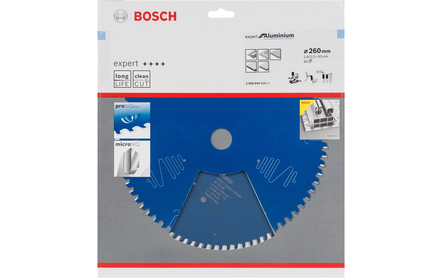Bosch Professional Kreissägeblatt Expert for Aluminium Ø 260