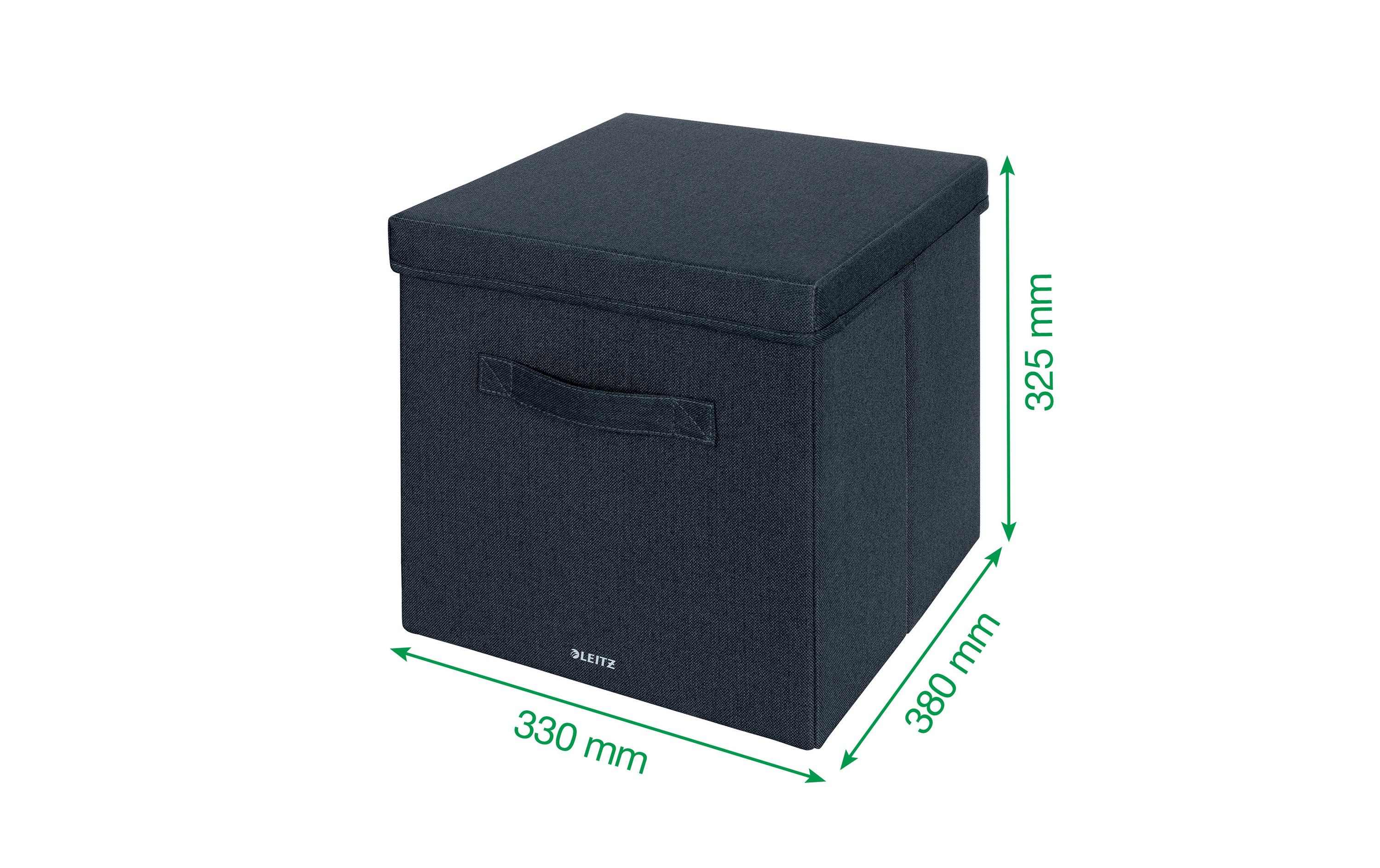 Leitz Faltbox Fabric Dunkelgrau/Grau, 2er Pack