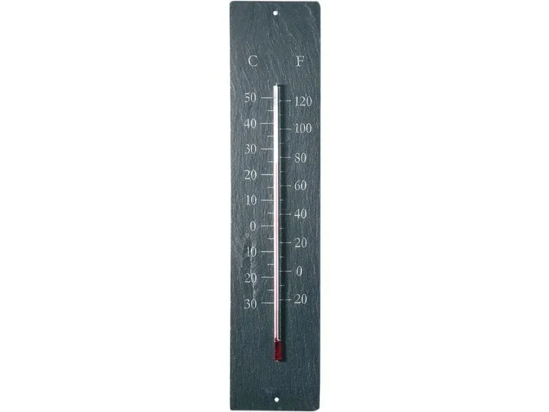 Esschert Design Thermometer Schiefer, 10 x 45 cm, Anthrazit Esschert Design Thermometer Schiefer, 10 x 45 cm, Anthrazit