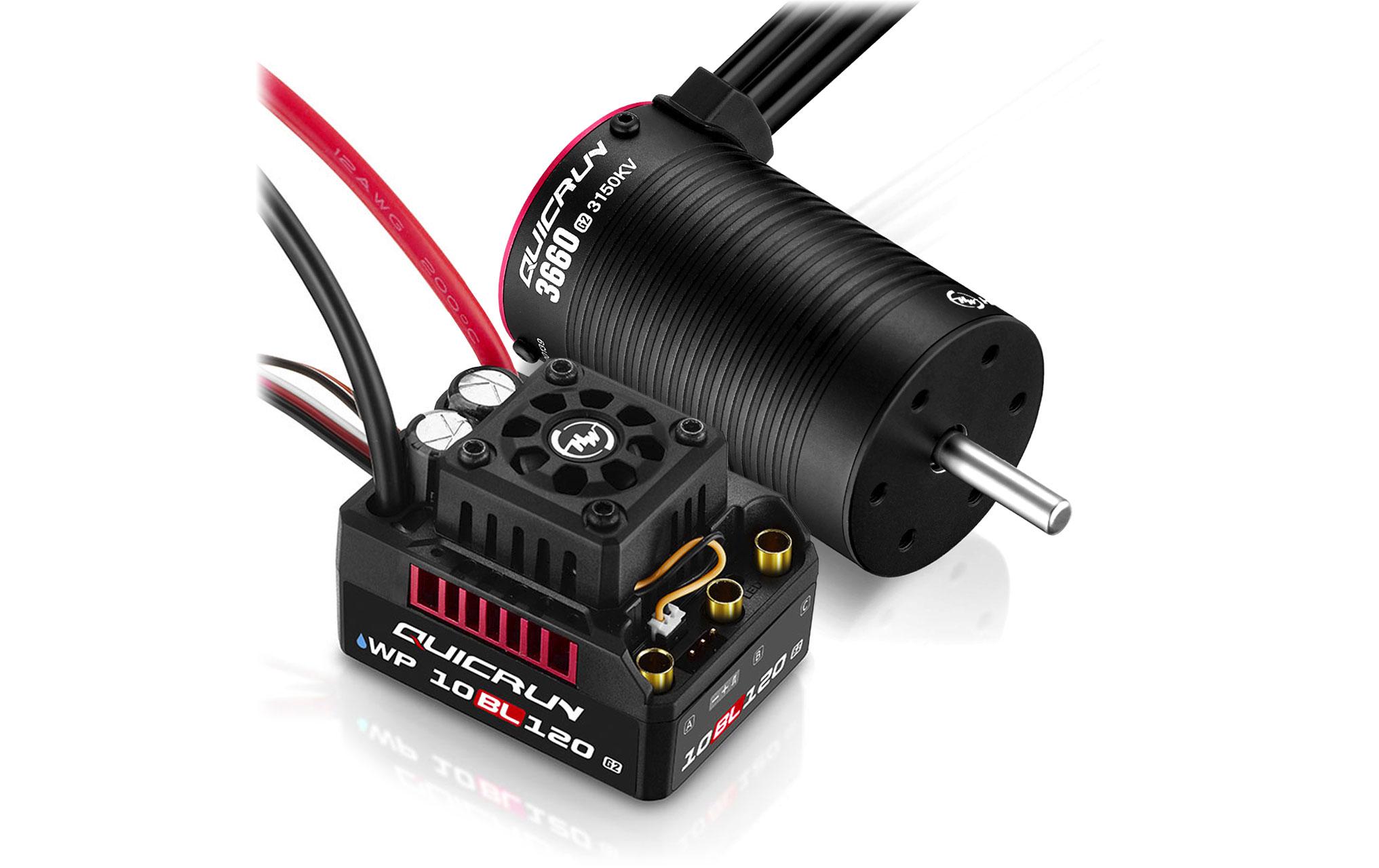 Hobbywing Brushless-Antriebsset WP 10BL120 G2 3660SL-3150KV Combo 1:10