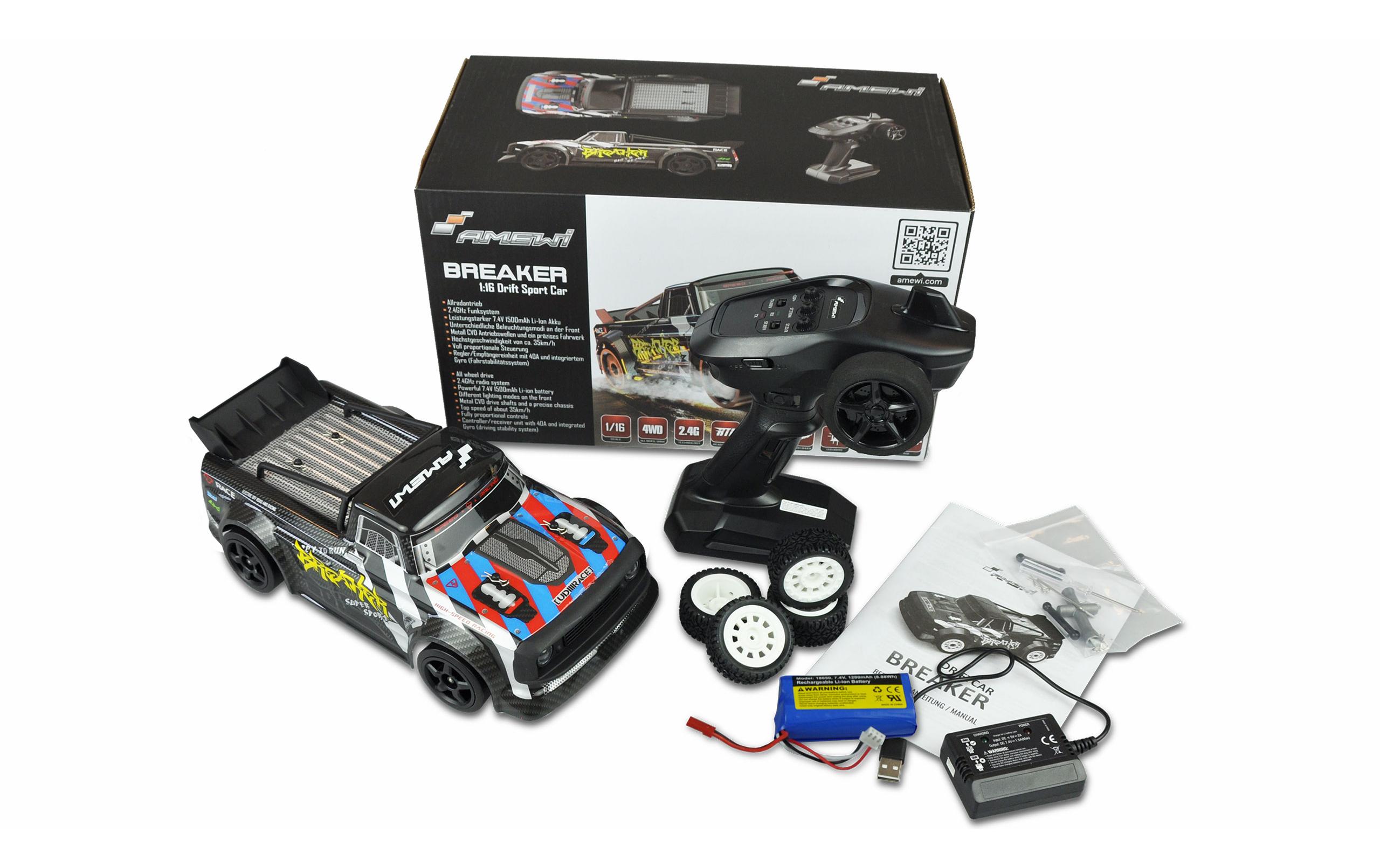 Amewi Drift Breaker 4WD, Gyro 1:16, RTR