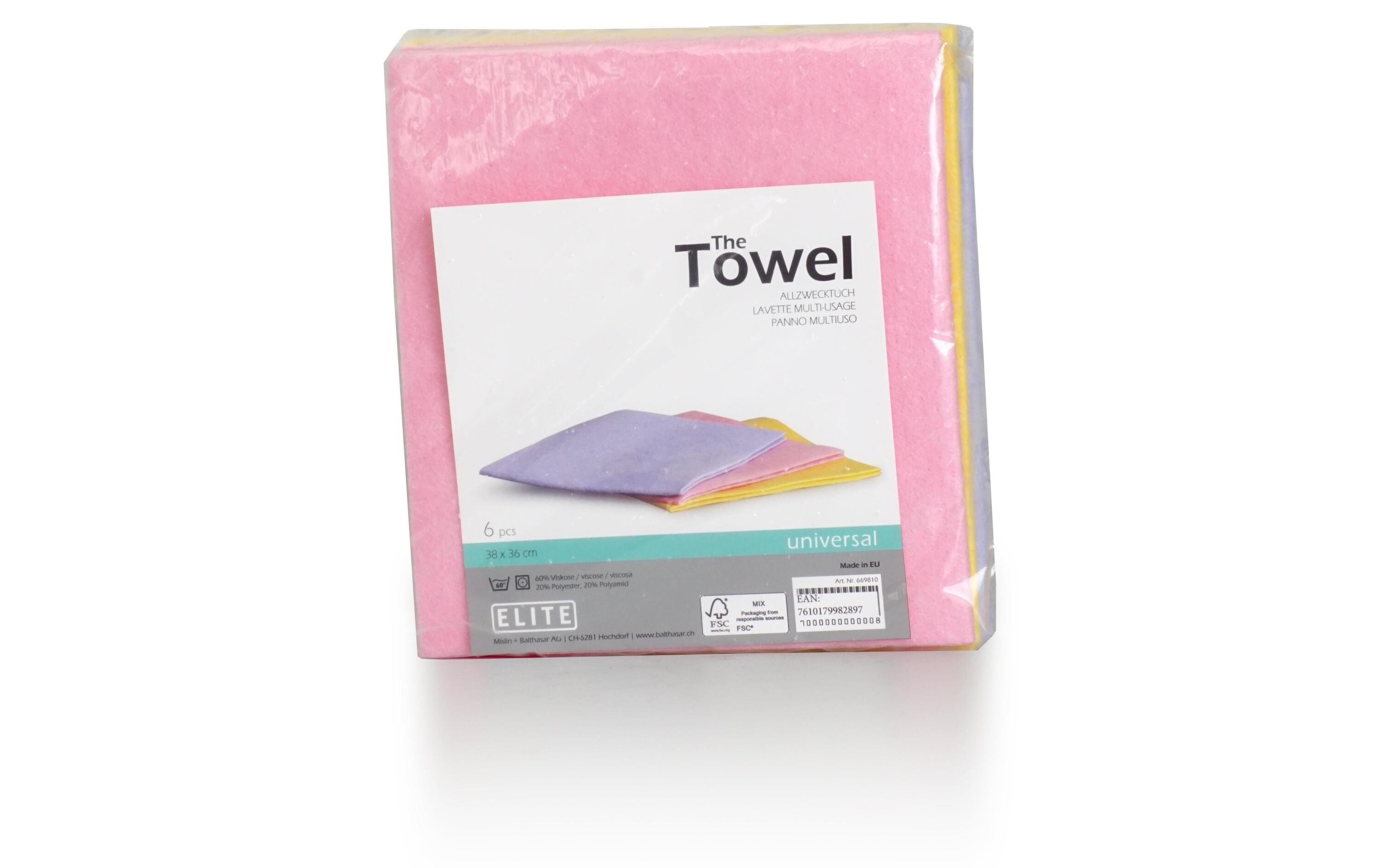 Elite Allzwecktuch 6 Stück, Mehrfarbig
