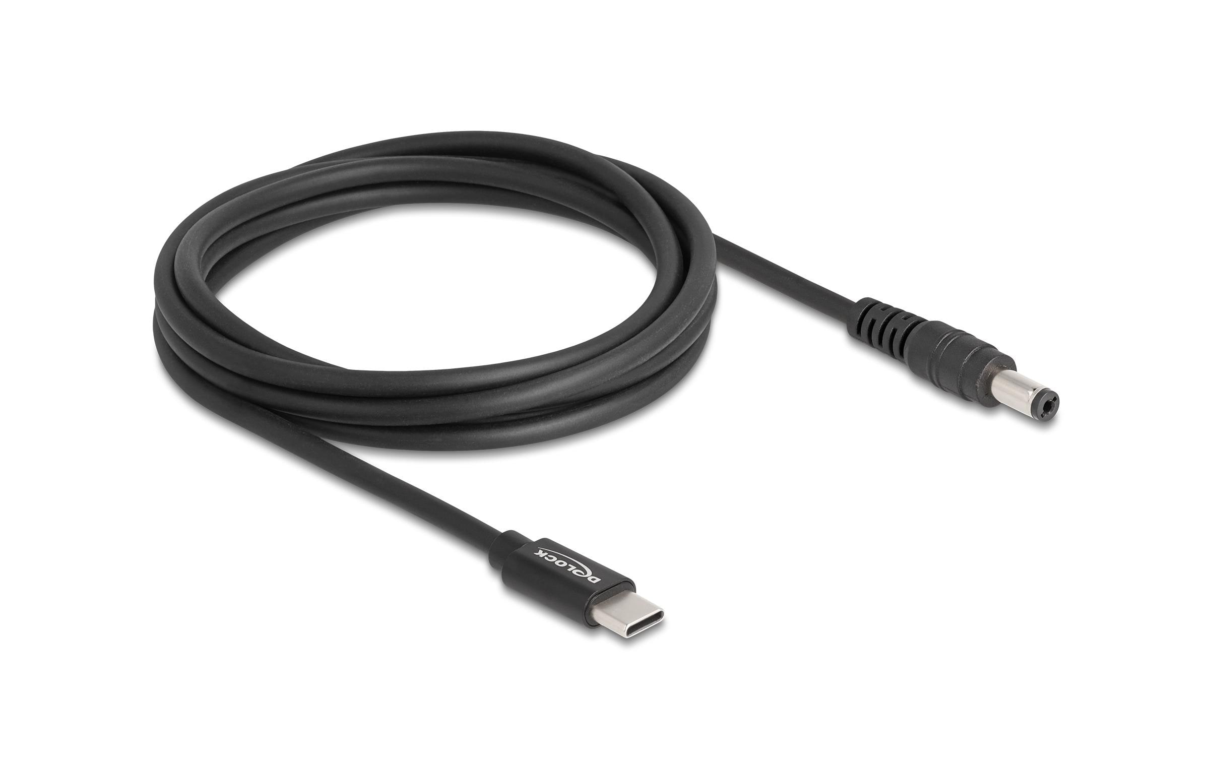 Delock Ladekabel USB-C zu 5.5 x 2.1 mm Stecker 1.5 m