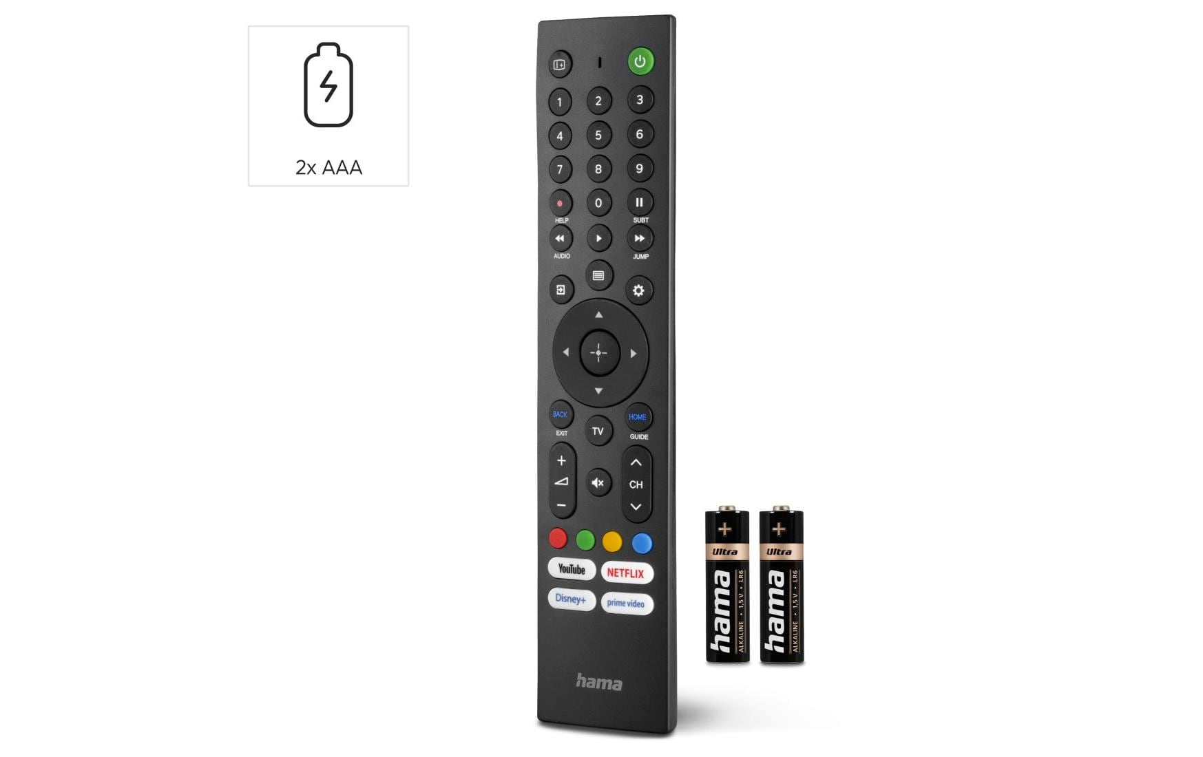 Hama Technics AG Universal-Fernbedienung Infrarot, lernfähig, 4 App-Tasten
