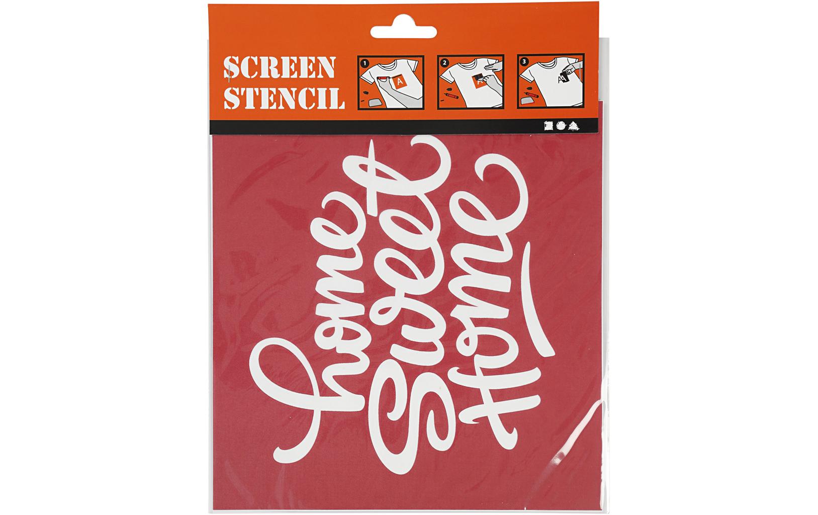 Creativ Company Schablonen Siebdruck Home Sweet, 1 Stück