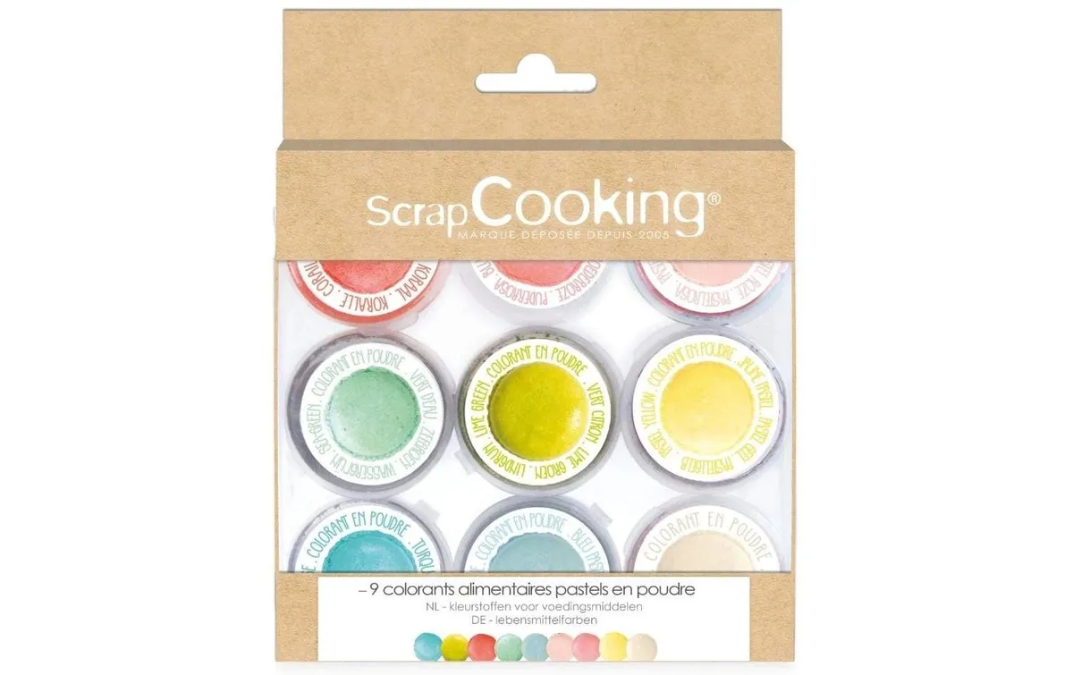 ScrapCooking Lebensmittelfarben Set pastell 160 g, 9 Stk. ScrapCooking Lebensmittelfarben Set pastell 160 g, 9 Stk.