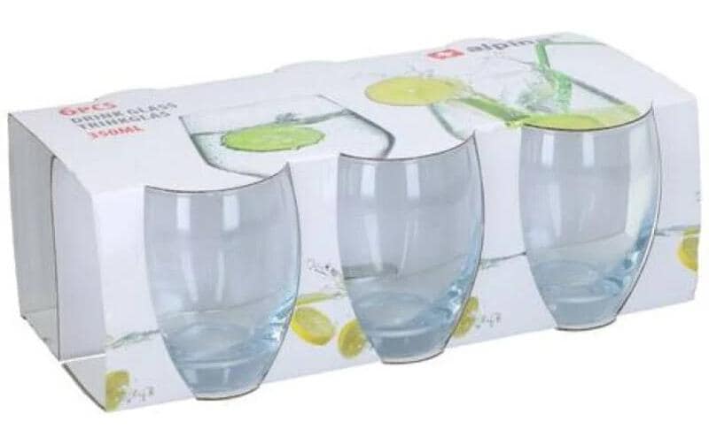 alpina Trinkgläser 350 ml, 6 Stück, Transparent
