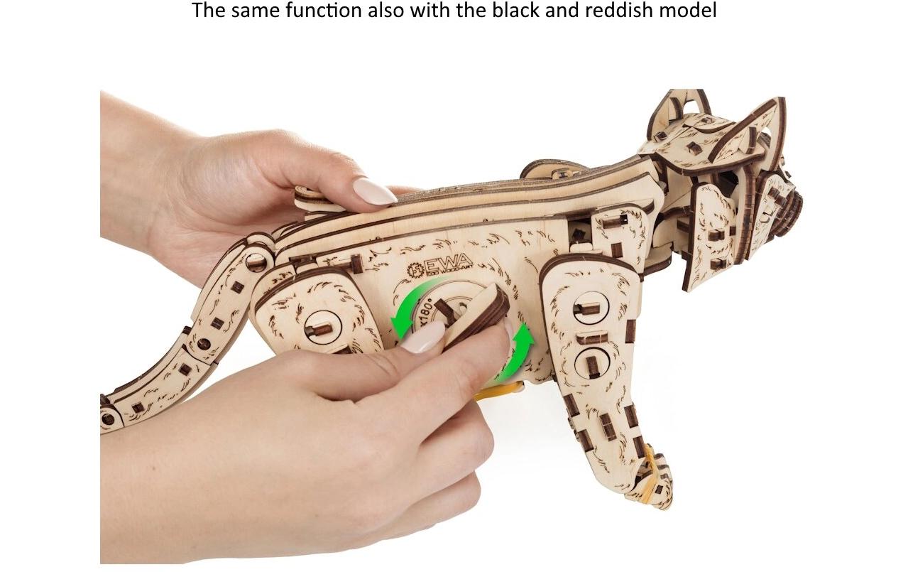 Eco-Wood-Art Bausatz Kätzchen Schwarz