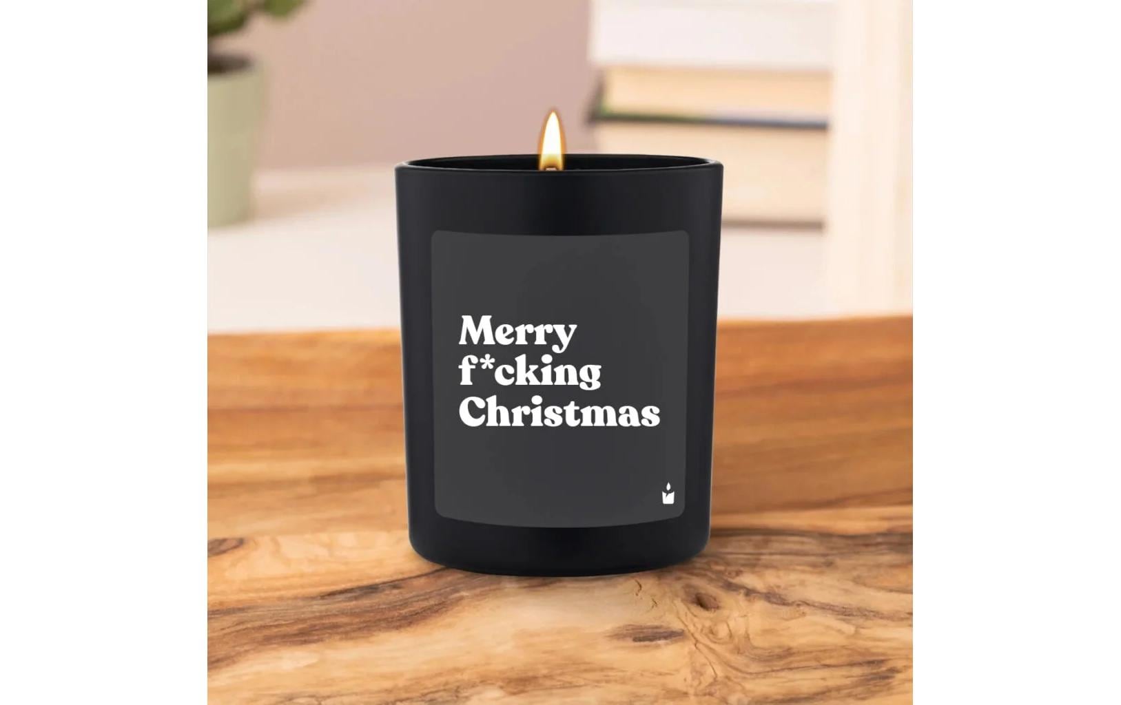 ChattyCandles Weihnachtskerze Merry f*cking Christmas 6.7 x 8 cm