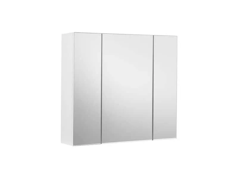 VASAGLE Badezimmerregal mit Spiegel 55 x 60 cm, Weiss VASAGLE Badezimmerregal mit Spiegel 55 x 60 cm, Weiss